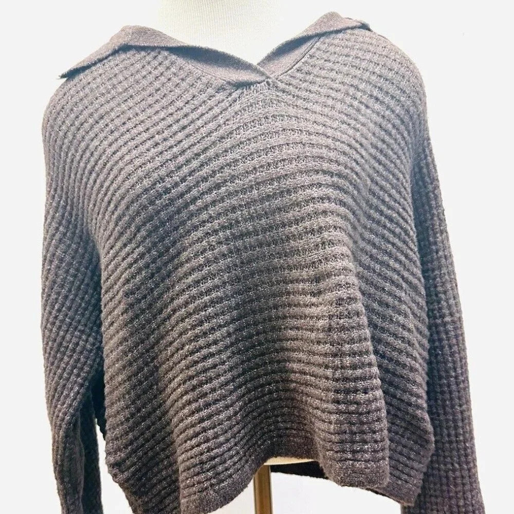 NWT SO GOODS FOR LIFE Juniors Long Sleeve V-Neck Pullover Brown Sweater Size XXL
